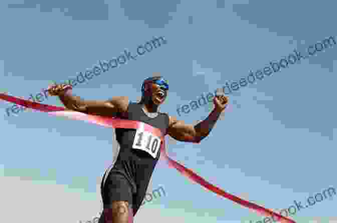 A Determined Runner Crossing The Finish Line, Symbolizing The Power Of Commitment To Achieve Success Creativity: Power Of Commitment 4: Finish Line Ahead