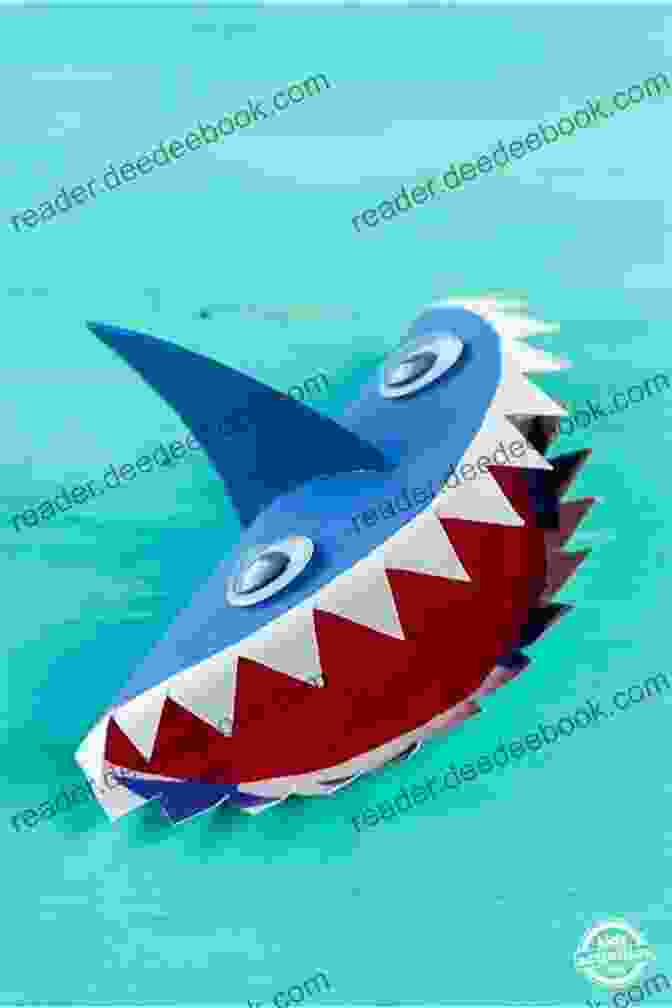 A Fierce Looking Shark Made From A Paper Plate With Sharp Teeth And Big Eyes. Sloth Crafts: 18 Fun Creative Step By Step Projects (Creature Crafts)