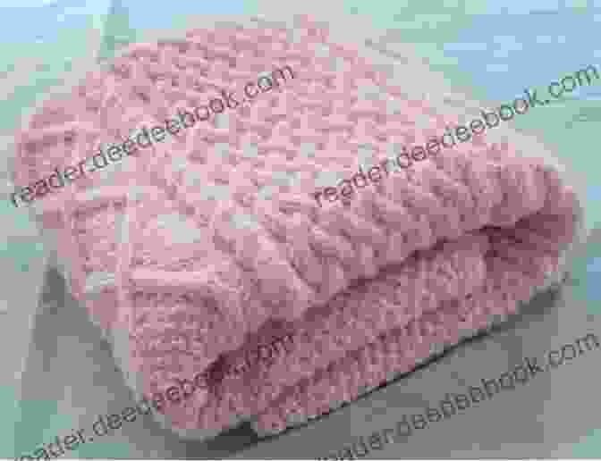 A Knitted Baby Blanket In A Light Pink Color With Cables. Knit A Monster Nursery: Practical And Playful Knitted Baby Patterns