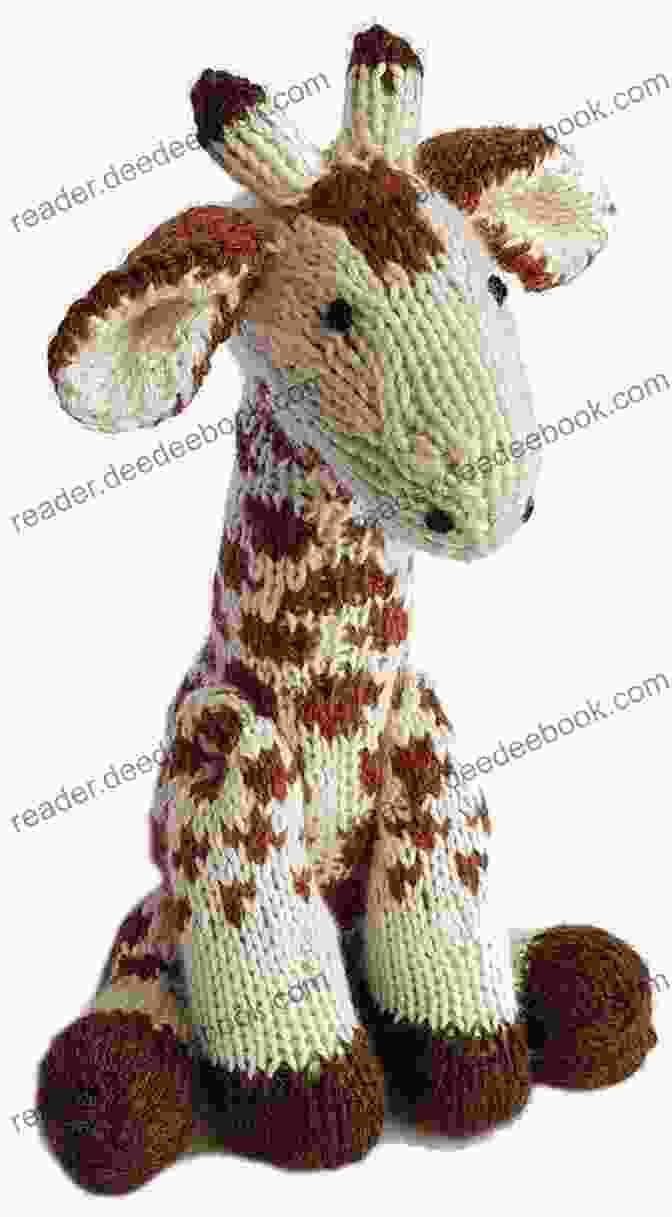 A Knitted Baby Toy Giraffe In A Light Brown Color. Knit A Monster Nursery: Practical And Playful Knitted Baby Patterns