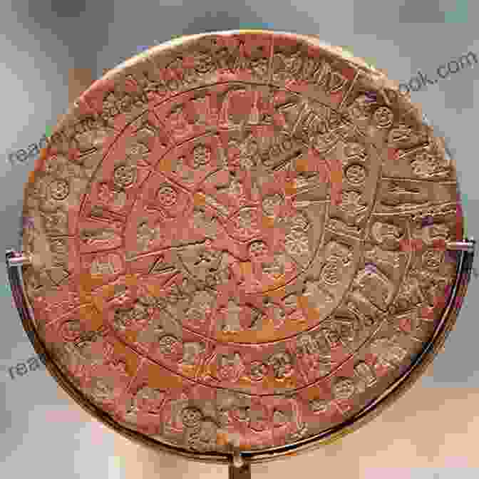 A Photograph Of The Phaistos Disc, Displaying Its Enigmatic Symbols Arranged In A Spiral Pattern. Images Of Crete Loose Ends