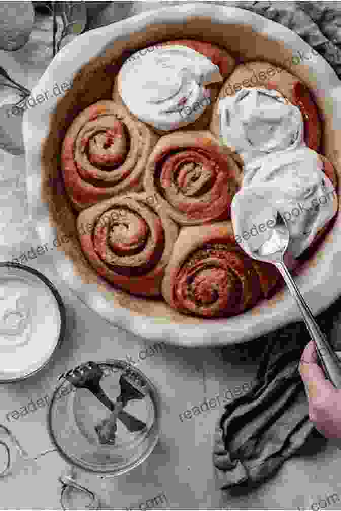 A Plate Of Freshly Baked Cinnamon Rolls With A Knife Sticking Out Of One Of Them Cinnamon Roll Murder (Hannah Swensen 15)