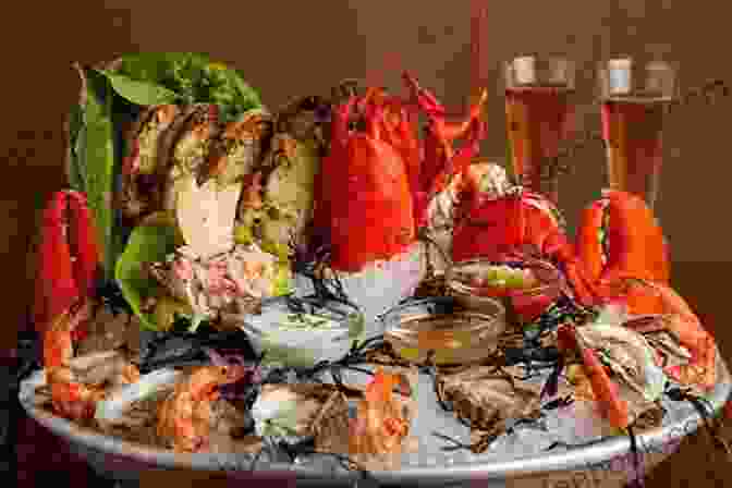 A Tantalizing Display Of Sullivan Island's Culinary Prowess, Featuring A Seafood Platter Brimming With Fresh Shrimp, Oysters, And Fish, Each Bite Promising A Burst Of Ocean Flavors. Sullivan S Island (Lowcountry Tales 1)