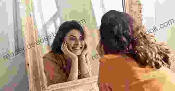 A Woman Standing In Front Of A Mirror, Smiling And Looking At Herself With Love And Acceptance. Clear Unhealthy Beliefs: Simple Daily Exercises To Self Love: How To Enhance Genuine Self Love