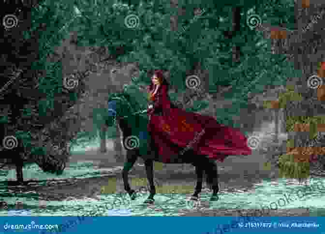 A Young Girl In A Red Cloak Riding A Horse Through A Forest Little Red Riding Horse Deryn Warren