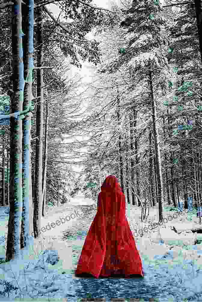 A Young Girl Walking Through The Woods, Wearing A Red Cloak And Carrying A Basket. Yule Tide Stories: A Collection Of Scandinavian And North German Popular Tales And Traditions From The Swedish Danish And German