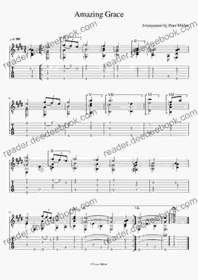 Amazing Grace Standard Notation Sacred Songs For Classical Guitar: Standard Notation Tab