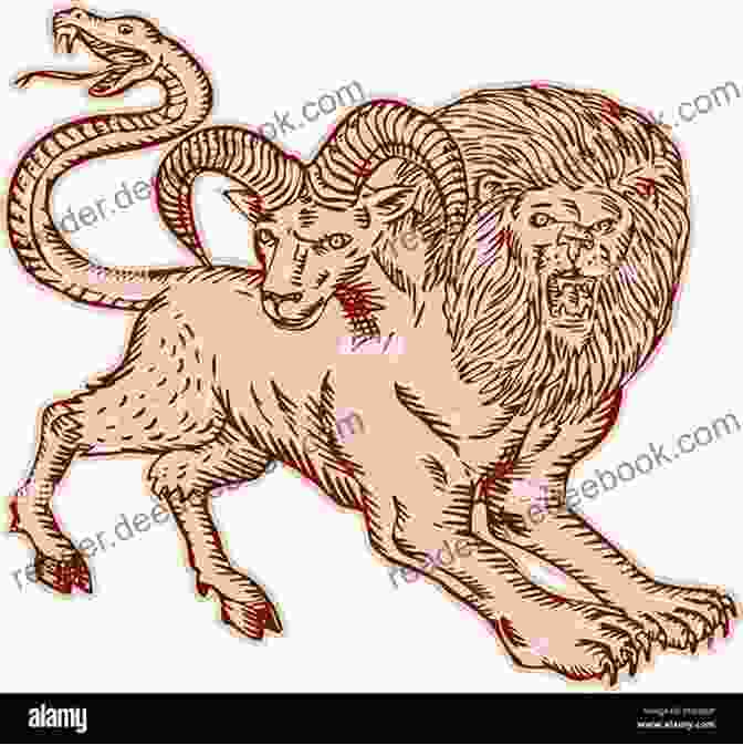 An Engraving Of The Red Lion, A Mythical Creature Associated With Alchemy And The Pursuit Of The Elixir Of Life. The Red Lion: The Elixir Of Eternal Life