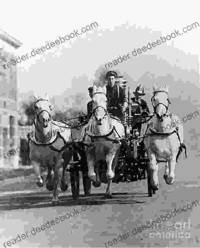 Black And White Photograph Of A Group Of People Standing In Front Of A Horse Drawn Fire Truck In Warrenton In The Early 20th Century. Warrenton (Images Of America)