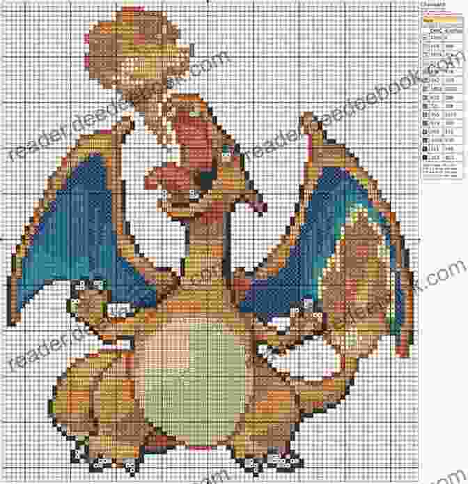 Charizard Cross Stitch Pattern Pokemon Embroidery Designs: Cross Stitch Embroidery