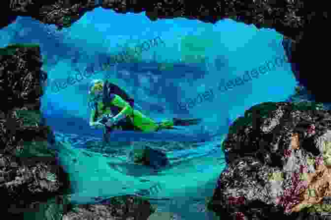 Diver Exploring Underwater Cave On Mackinac Island Shifting Waters (Secrets Of Mackinac Island 3)