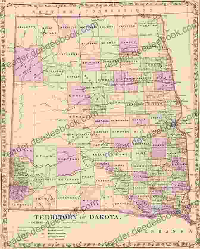 Map Of Dakota Territory In The 1880s Sons Of The Big Muddy: Dakota Territory In The 1880 S (Heritage History)