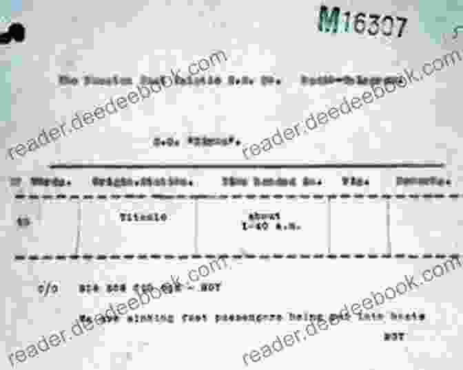 The SOS Distress Signal, Which Phillips And Bride Transmitted From The Titanic The Guy With Time The RMS Titanic 3: Time Machine