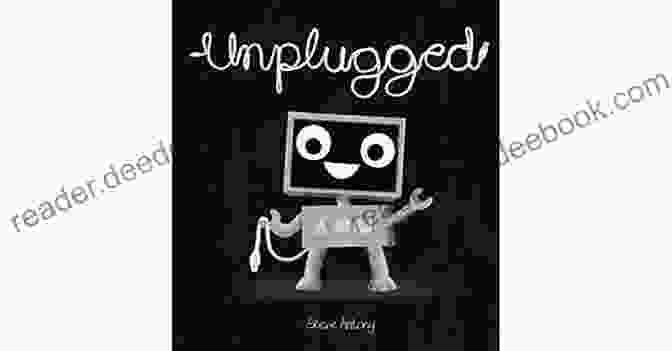 Unplugged Book Cover By Steve Antony, Featuring A Child With A Toy Dinosaur, A Rocket Ship, And A Book Unplugged Steve Antony